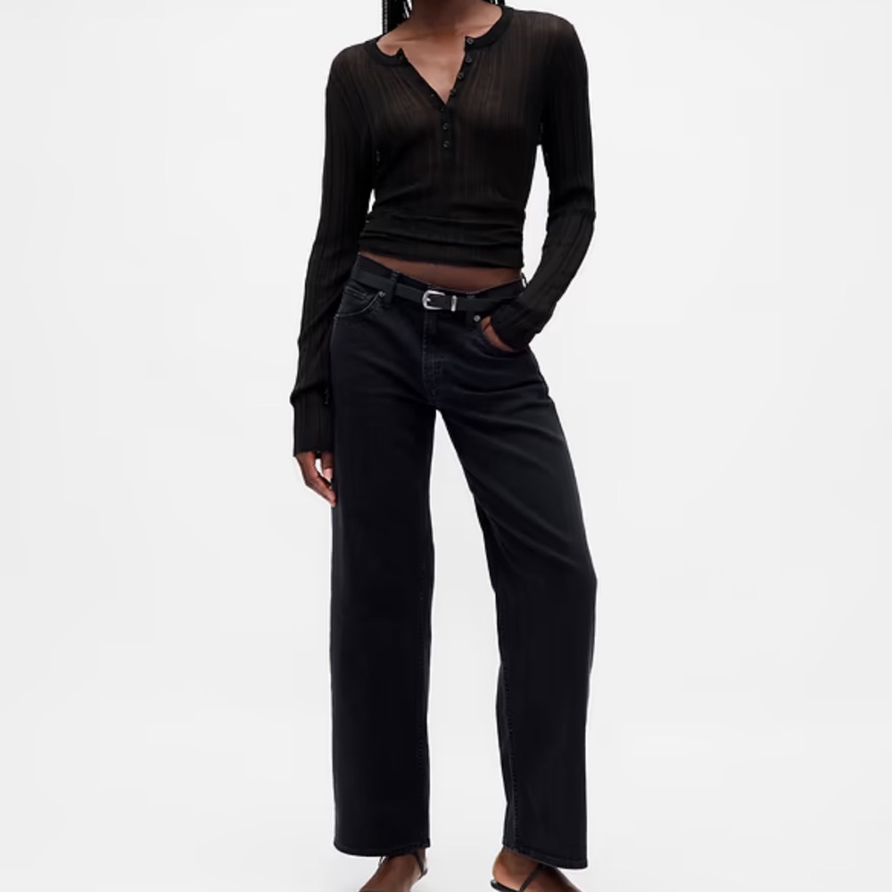 Gap 90s Loose Low Rise Jeans Black